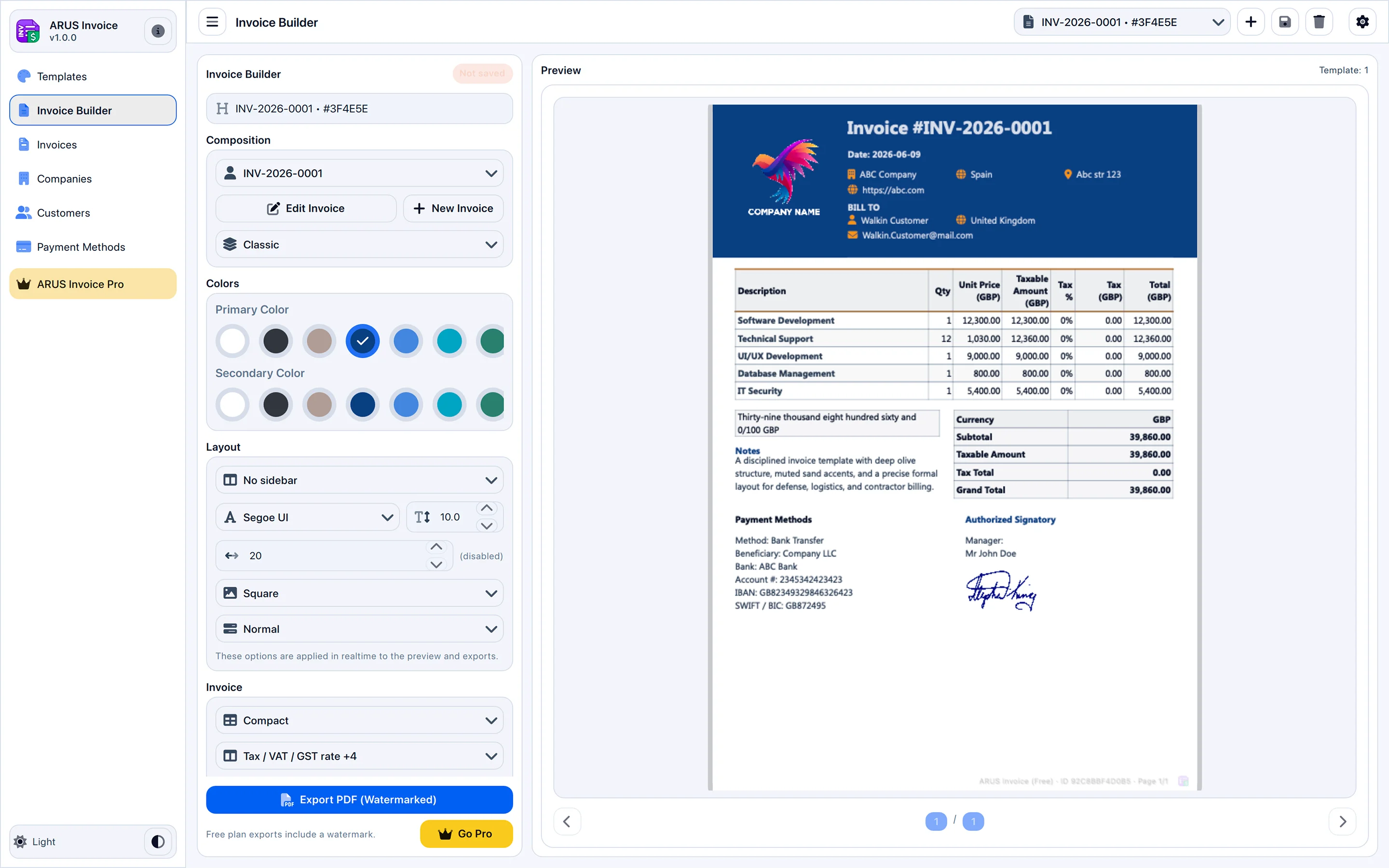 ARUS Invoice — Professional Invoice, Quote & Estimate Builder screenshot 3