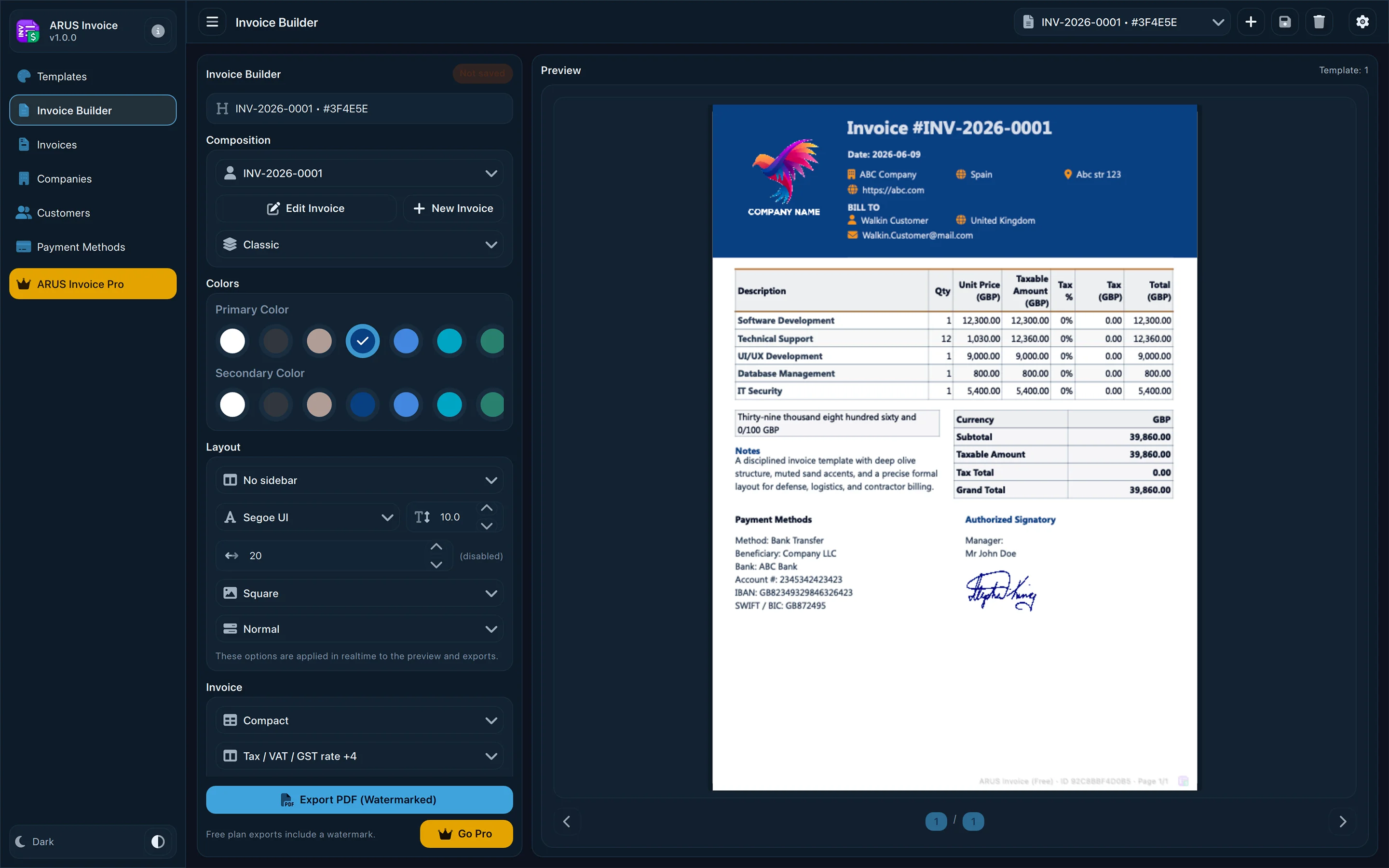 ARUS Invoice — Professional Invoice, Quote & Estimate Builder screenshot 4