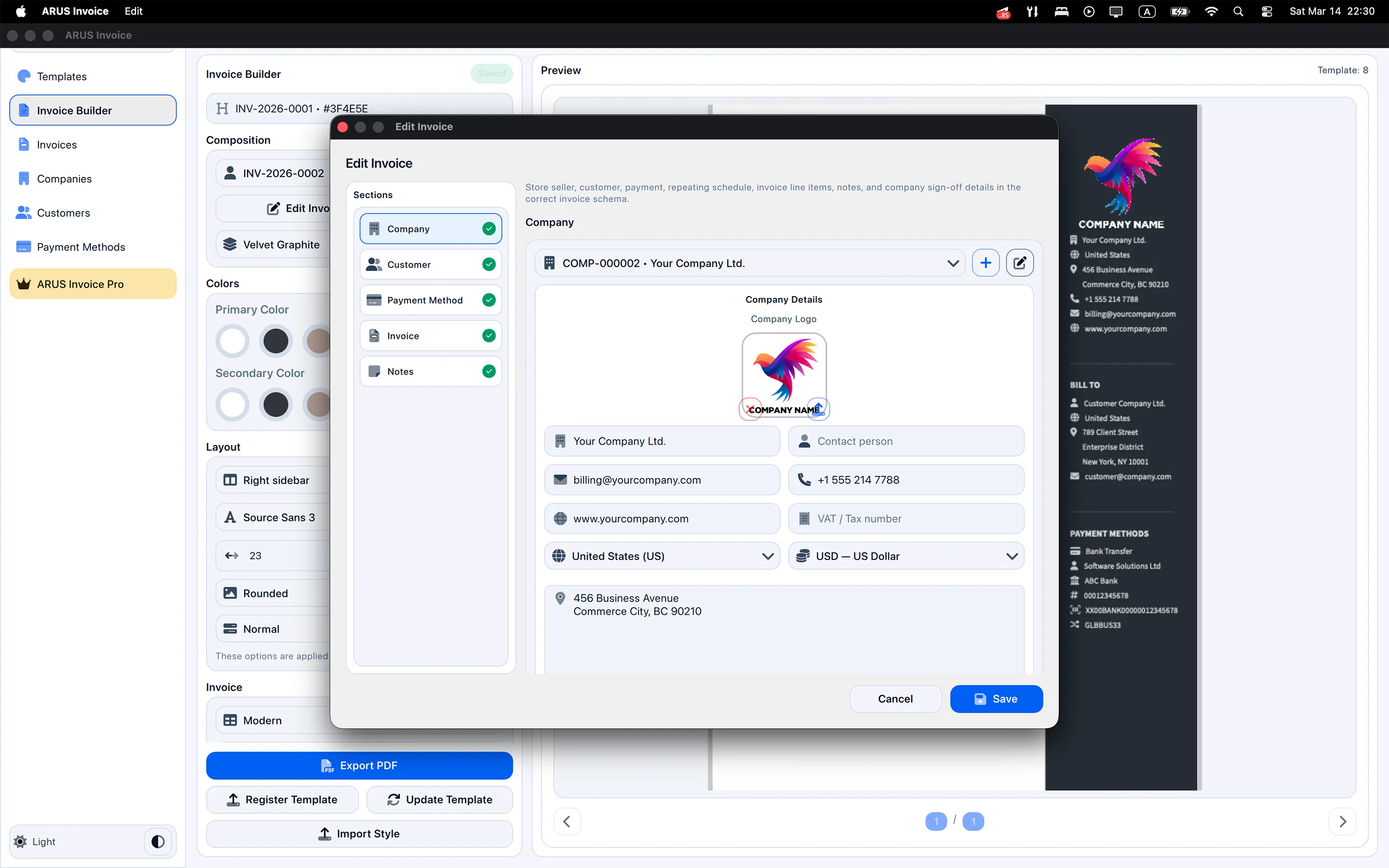 ARUS Invoice — Professional Invoice, Quote & Estimate Builder screenshot 5